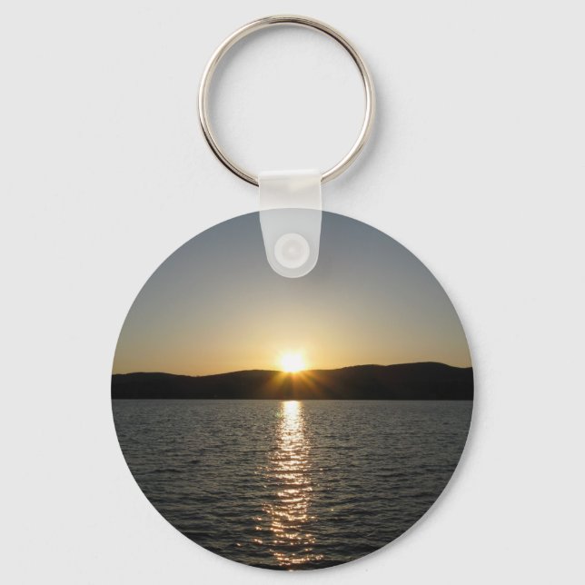Sunset on Onota Lake: Vertical Keychain (Front)