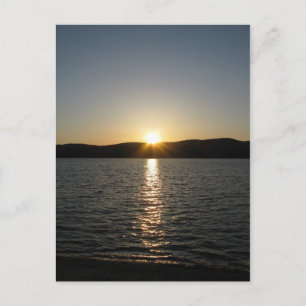 Sunset on Onota Lake: Vertical Postcard