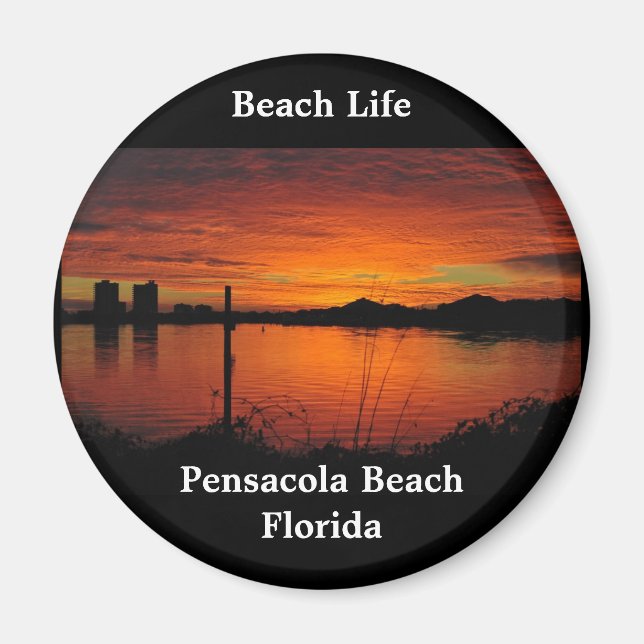 Sunset on Pensacola Beach Magnet (Front)