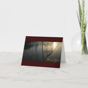 Sunset on Ripples Thank-You for Sympathy Thank You Card