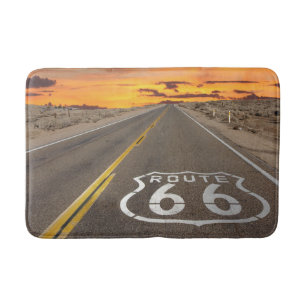 Sunset on Route 66 Bathmat