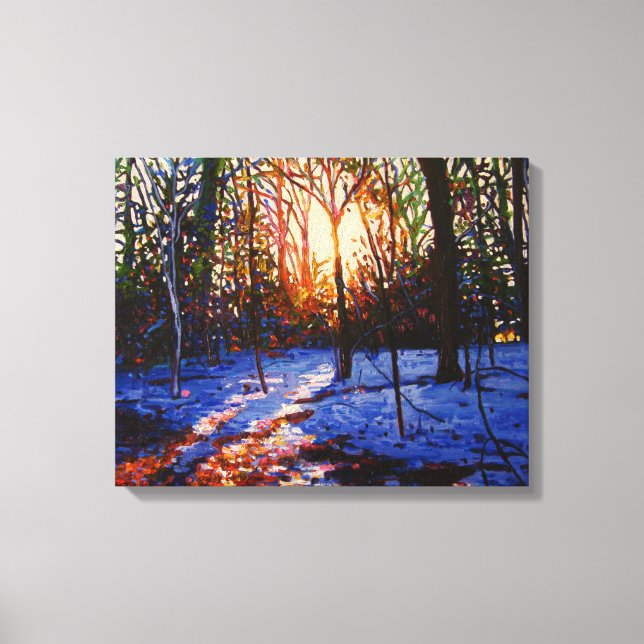 Sunset on snow 2010 canvas print (Front)