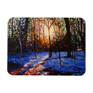 Sunset on snow 2010 magnet