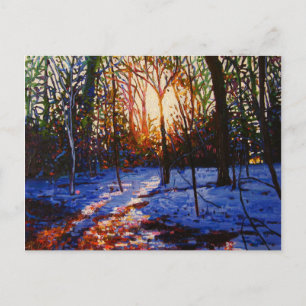 Sunset on snow 2010 postcard