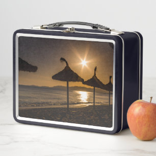 Sunset on the beach, Mallorca, Spain Metal Lunch Box