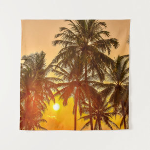 Sunset on the beach of Sri Lanka Tapestry