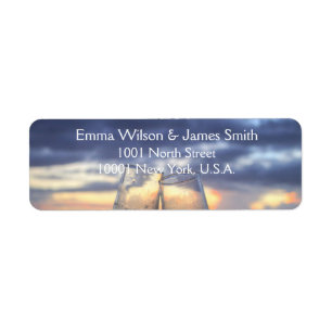 Sunset On The Beach Return Address Labels