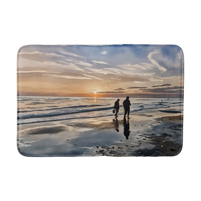 Sunset on the Beach Siesta Key Bath Mat (Front)