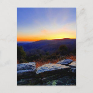 Sunset on the Blue Ridge Parkway Postcard