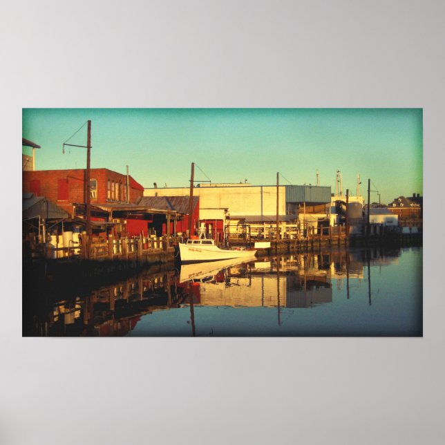 Sunset on the dock poster (Front)