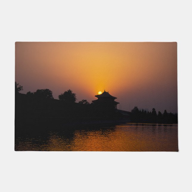 Sunset on the Forbidden city - Beijing, China Doormat (Front)