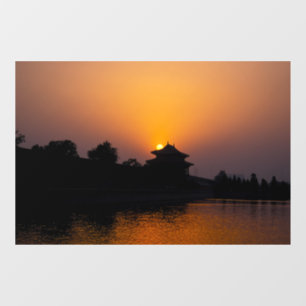 Sunset on the Forbidden city - Beijing, China Window Cling