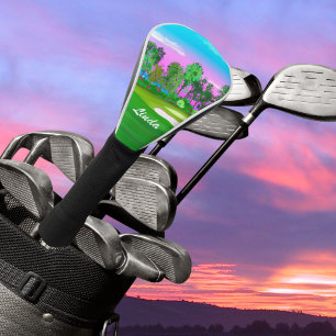 Sunset On The Golf Course Personalized Head Cover