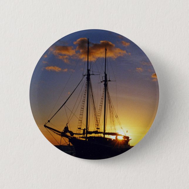 Sunset on the Great Barrier Reef 2 Inch Round Button (Front)