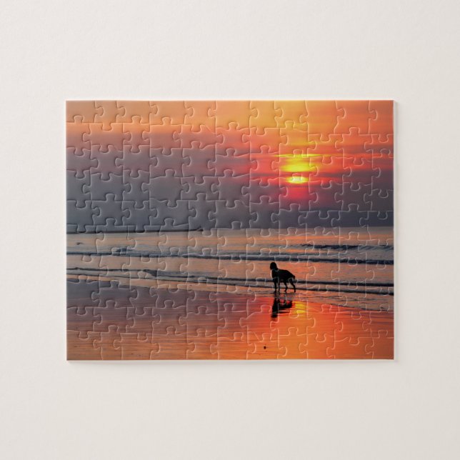 Sunset on the Irish Sea - 8x10 - 110 pcs Jigsaw Puzzle (Horizontal)