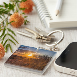 Sunset on the Kalahari desert, Namibia Keychain