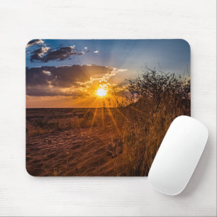 Sunset on the Kalahari desert, Namibia Mouse Pad