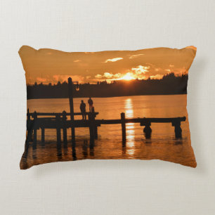 Sunset on the Lake Accent Pillow