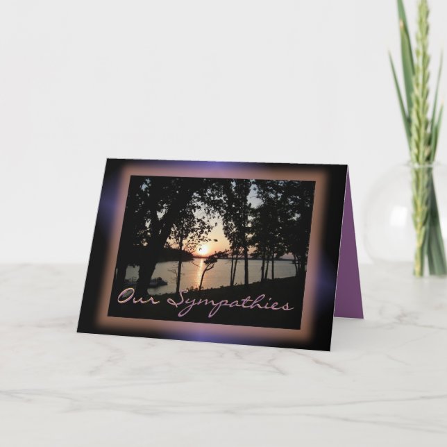 Sunset on the Lake-customize any occasion Card (Front)