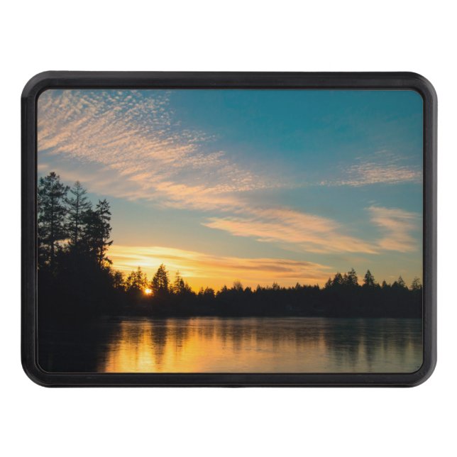 Sunset on the Lake Trailer Hitch Cover (Front)