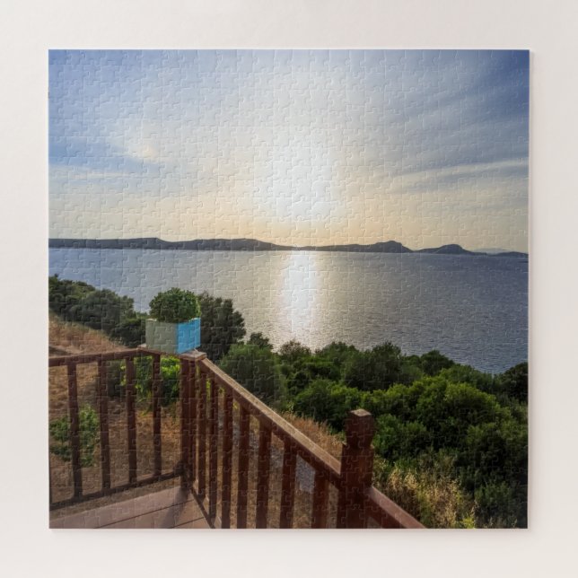 Sunset on the Mediterranean Sea Jigsaw Puzzle  (Horizontal)