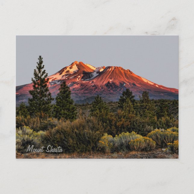 SUNSET ON THE MOUNTAIN POSTCARD (Front)