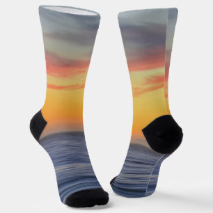 Sunset on the Ocean Abstract Crazy Socks