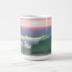 Sunset on the Ocean and Wave Cup Mug