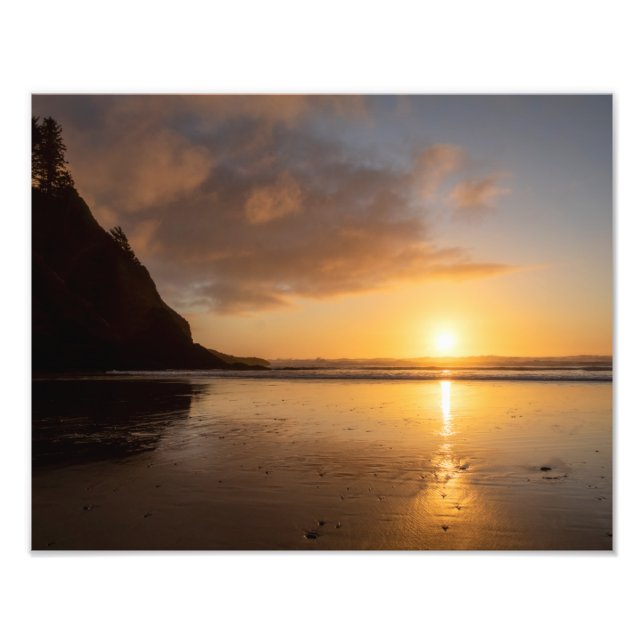 Sunset on the Oregon Coast Photo Print (Front)