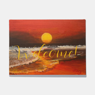 Sunset on the Pacific, by Gary Poling Doormat