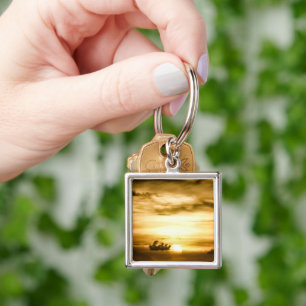 Sunset On The Pacific Ocean Keychain