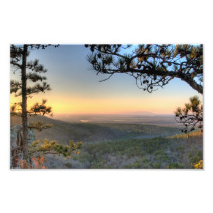 Sunset on the Petit Jean river valley, Arkansas Photo Print