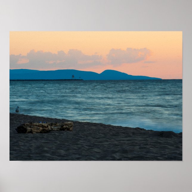 Sunset on the Porcupine Mountains, Michigan Poster (Front)