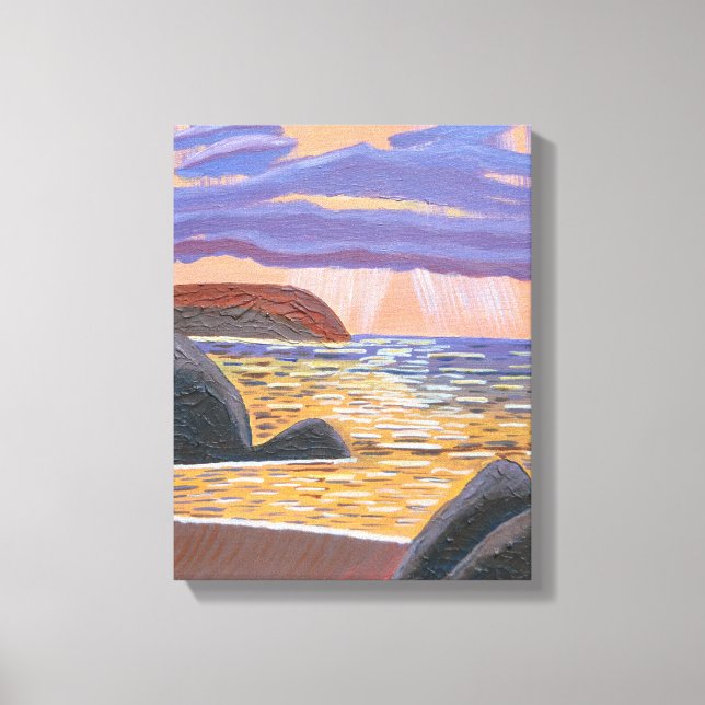 Sunset on the Sea canvas Print (Front)