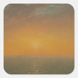 Sunset on the Sea Square Sticker