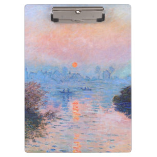 Sunset on the Seine Claude Monet Clipboard