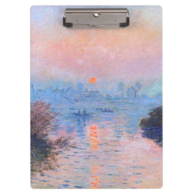 Sunset on the Seine Claude Monet     Clipboard (Front)
