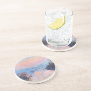 Sunset on the Seine Claude Monet  Coaster
