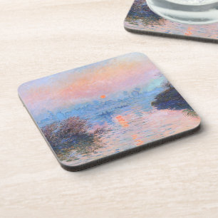 Sunset on the Seine Claude Monet   Coaster
