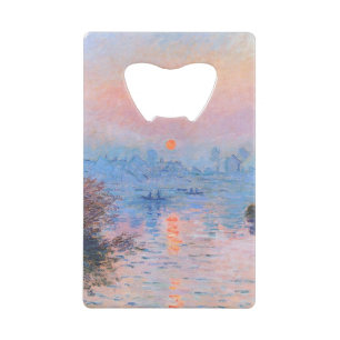 Sunset on the Seine Claude Monet Credit Card Bottle Opener
