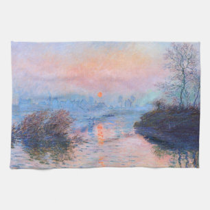 Sunset on the Seine Claude Monet     Kitchen Towel