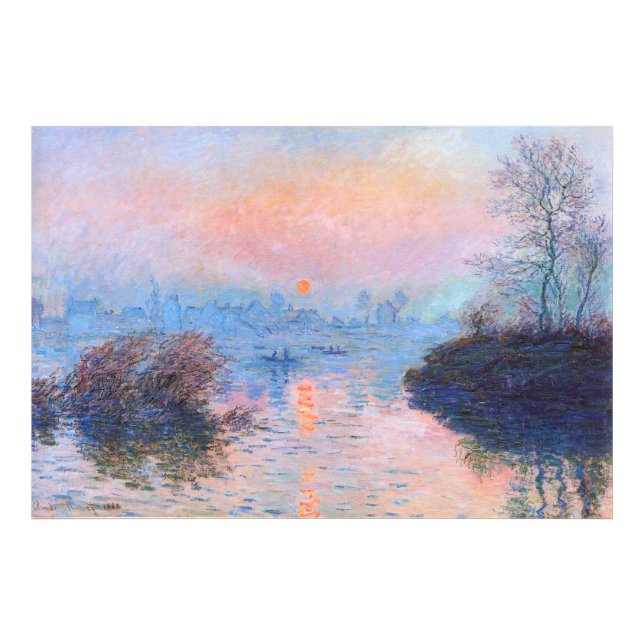 Sunset on the Seine Claude Monet   Photo Print (Front)