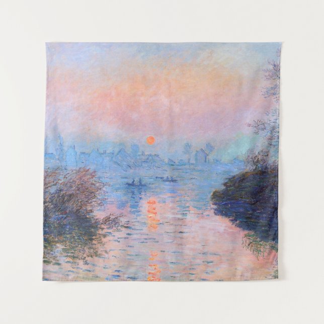 Sunset on the Seine Claude Monet   Tapestry (Front)