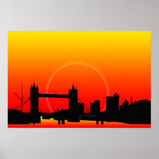 Sunset on Tower Bridge Poster
