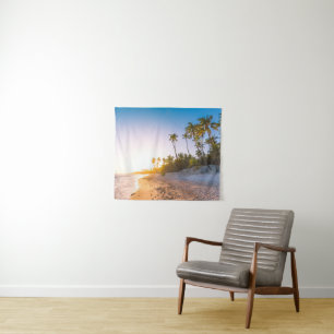 Sunset on Tropical Beach   Dominican Republic Tapestry
