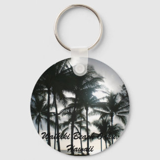 Sunset on Waikiki Beach Keychain