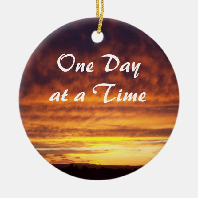 Sunset One Day at a Time ornament (Front)