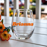 Sunset Orange 3D Modern Elegant Name 