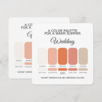 Sunset Orange and Blush Wedding Colour Palette Car