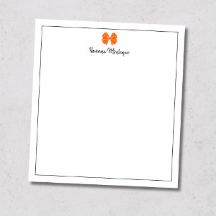 Sunset Orange Bow Border Script Custom Name Script Notepad